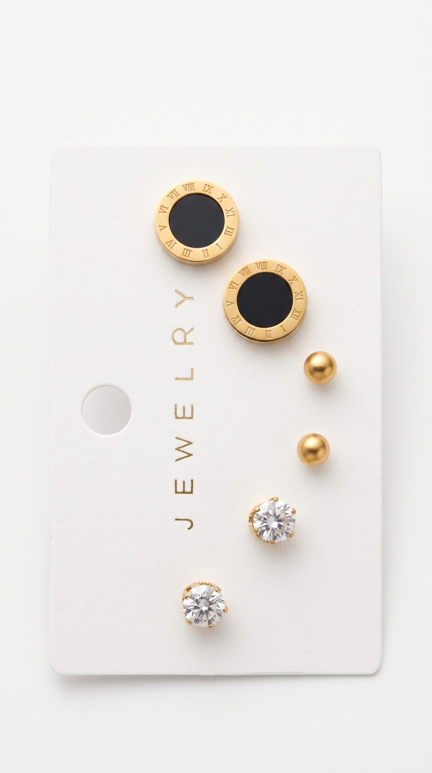 Boucles d'Oreilles "Élégance Romaine" & Zirconium (Acier Inoxydable) – Image 2