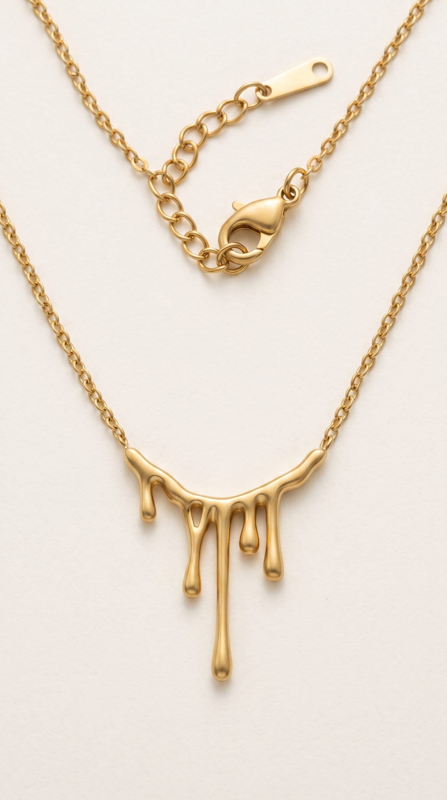 Collier Ras de Cou Doré Effet "Goutte" – Image 5