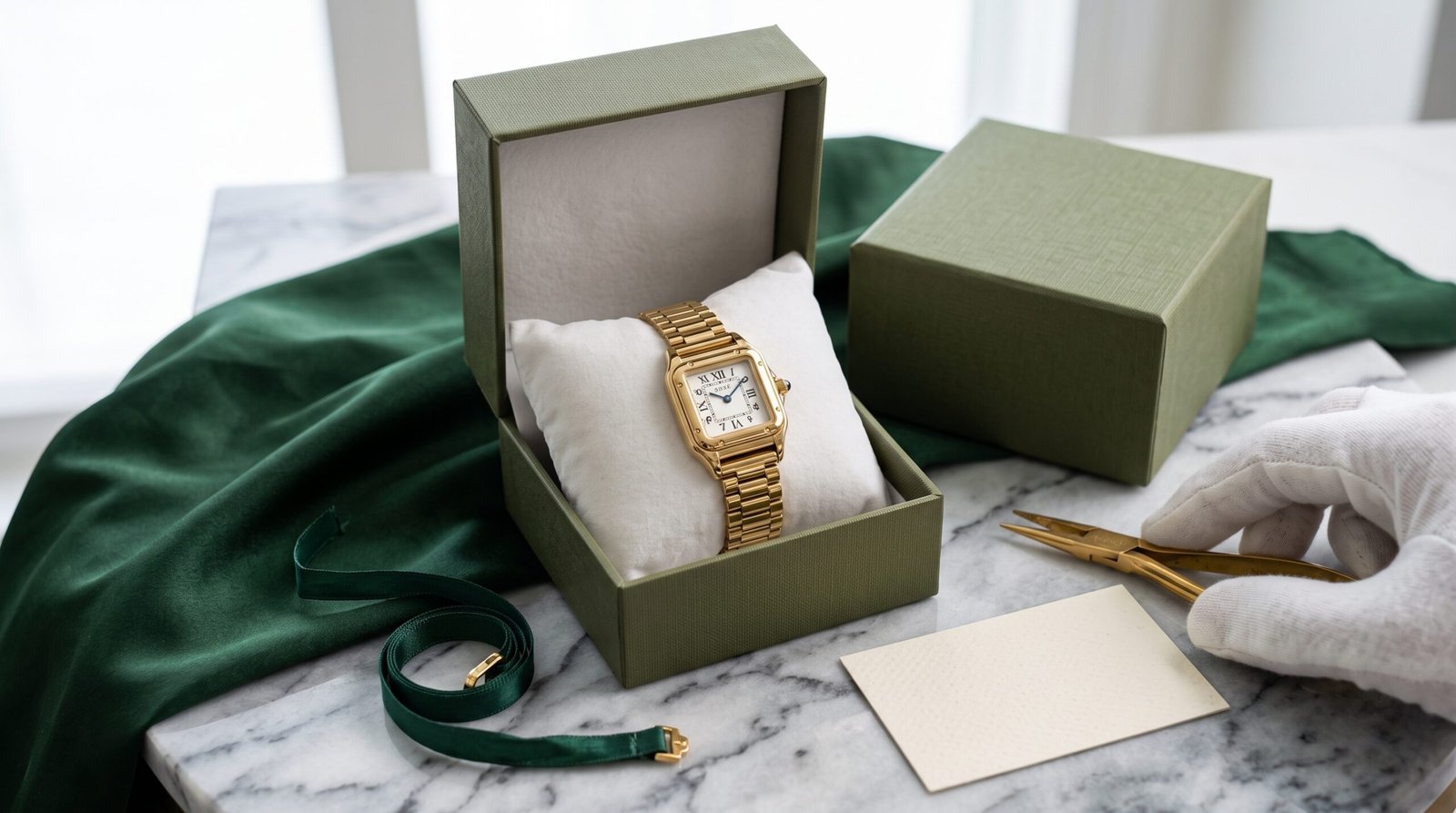 Montre IEKE Dorée - Cadran Carré Vintage avec Chiffres Romains – Image 7