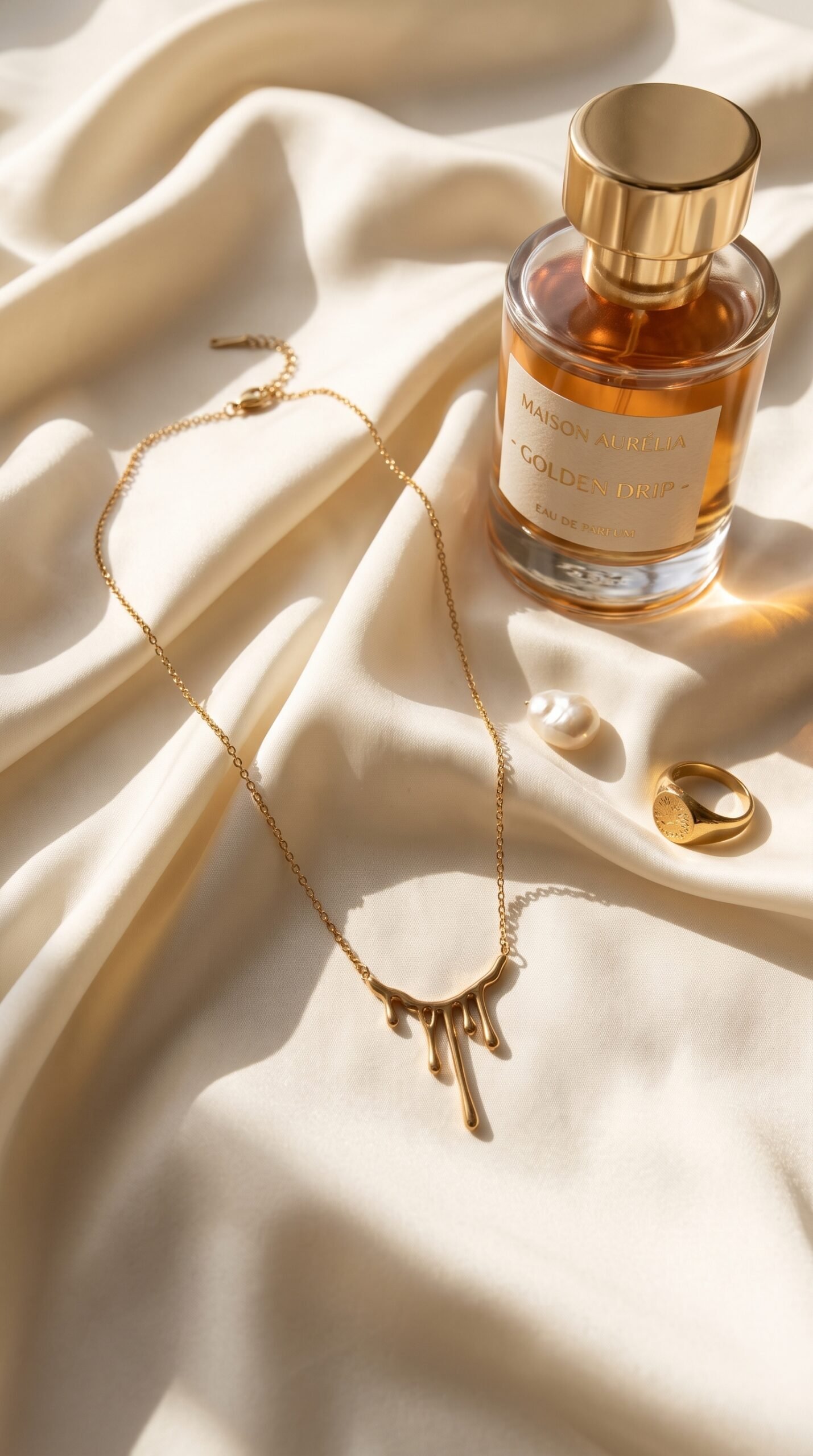 Collier Ras de Cou Doré Effet "Goutte" – Image 4