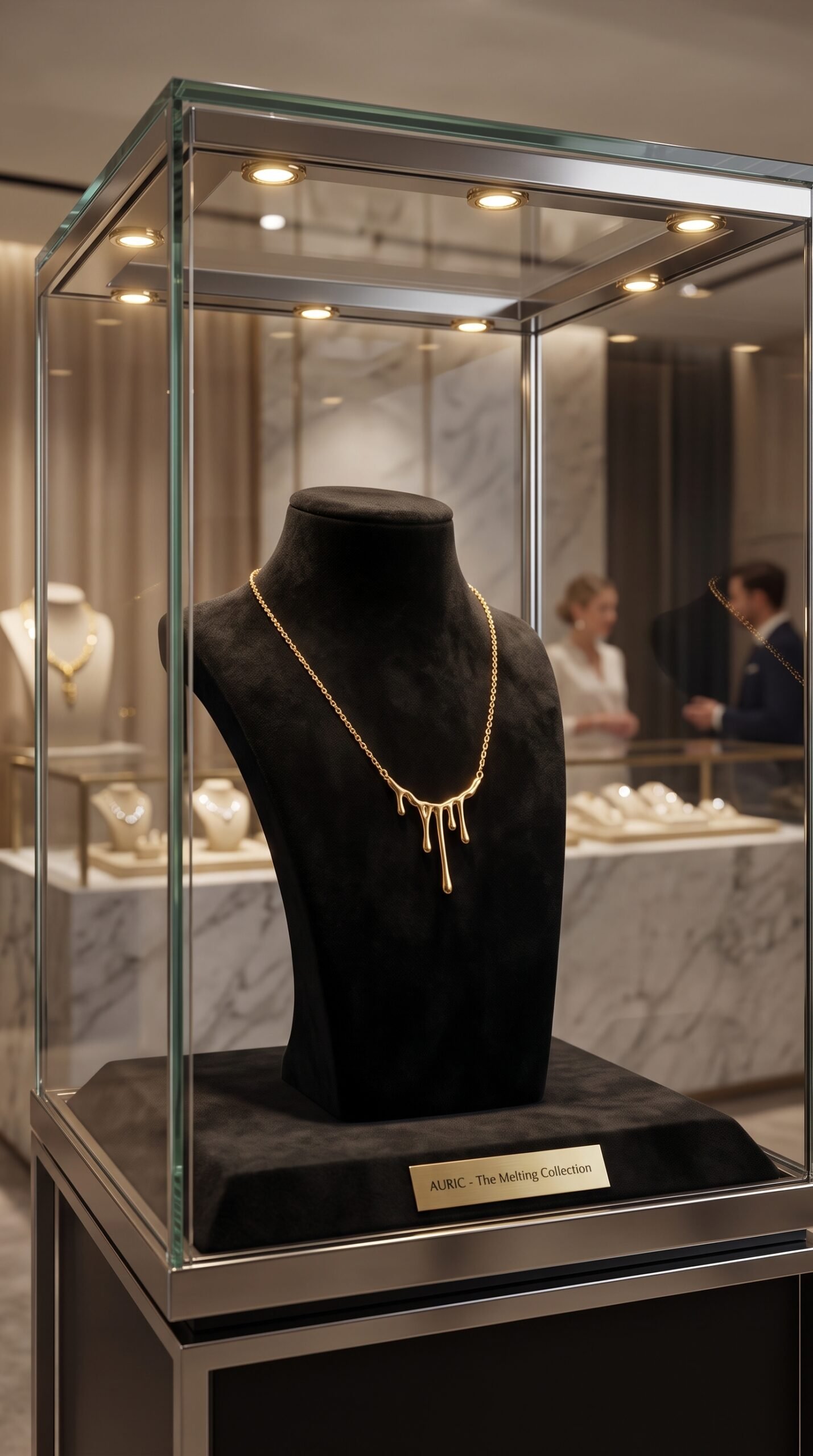 Collier Ras de Cou Doré Effet "Goutte" – Image 3