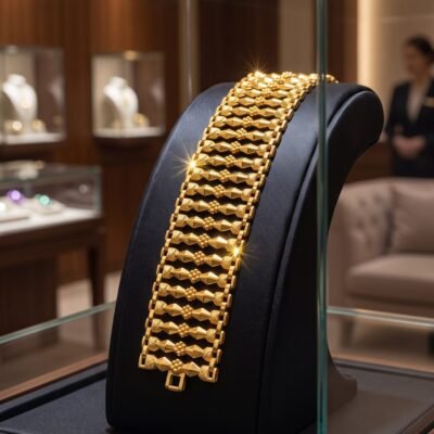 Bracelet Manchette Royal Doré – Finition Luxe & Tradition